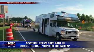 Acworth Police take part in coast to coast Run for the Fallen [upl. by Westley932]