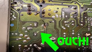 33quot Hantarex Polo Arcade Monitor Repair 2  Broken PCB Bulging C176  Conversion to 25quot [upl. by Ahsinehs]