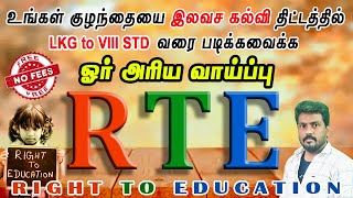 RTE Admission 2024 How to apply RTE Admision 202425 Tamil Nadu [upl. by Angie]