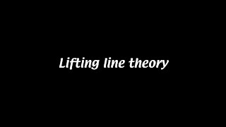 Lifting line theory Aerodynamics 16 [upl. by Adnorat368]