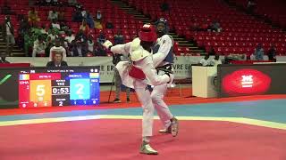 112 Sf M 58kg CHA Betel C NIG Issaka N  African Qualification Tournament [upl. by Hausner578]