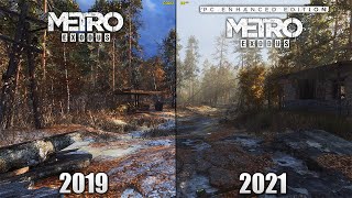 Metro Exodus 2019 vs Metro Exodus Enhanced Edition 2021  GraphicsPerformance Comparison [upl. by Dazraf]