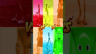 COLOR DANCE CHALLENGE DAME TU COSITA vs Patila vs Me Kemaste  Green alien dance [upl. by Daeriam]