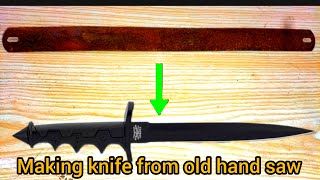 knife making from old rusty hand saw  knife making videos  restoration videos [upl. by Acinej]