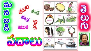 Telugu padalu Sarala Padalu Telugu Words 1 va tharagathi1 st class telugu Lesson  S Nagender [upl. by Cadmar]