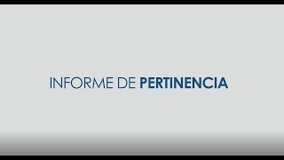 Informe de Pertinencia [upl. by Heinrike]