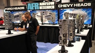 AFR Airflow Research Cylinder Heads Product Overview at SEMA 2017 [upl. by Dej]