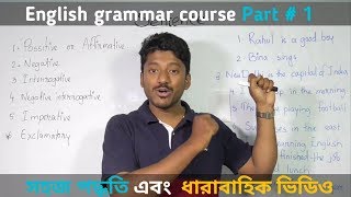 English grammar course  Part 1  Sentence 1 [upl. by Annaehs822]