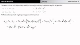 Ciąg arytmetyczny  zadanie 11c [upl. by Gerrald]