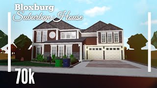 70K Traditional Suburban Family Home EMPTYINSPIRSTIONAL SpeedBuild  Bloxburg ROBLOX [upl. by Ayote245]