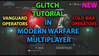 VANGUARD OPERATORS IN MODERN WARFARE GLITCH TUTORIAL HOW TO GET VG AND CW OPERATORS INTO MW MP [upl. by Einnaffit]