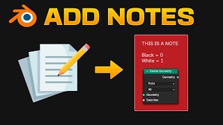 How to ADD NOTES in Blender Geometry Nodes [upl. by Akerley]