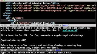 Emacs Rocks Episode 12 Working with HTML [upl. by Sletten]