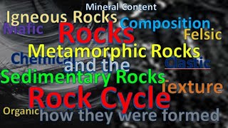 Types of Rocks  Igneous Sedimentary Metamorphic  and the Rock Cycle  Earth Science [upl. by Laurent]