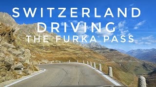 Swiss Alpine Heights Furka Pass Summit Drive in 4K  Driving POV [upl. by Atiuqan]