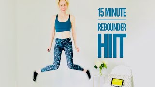 Rebounder HIIT Advanced Cellercise Workout with Modifications [upl. by Gypsy315]