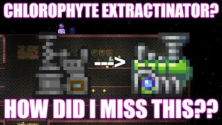 The Chlorophyte Extractinator Terraria 144 Extractinator Upgrade Hardmode Ore Compatible [upl. by Arhas673]