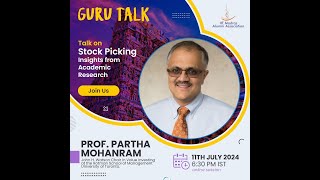 IITMAA Chennai Chapter Stock Picking – Insights from Academic Research by Prof Partha Mohanram [upl. by Airelav]