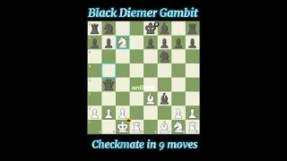 Black Diemer Gambit  Ryder Gambit chess checkmate chesscom chesstraps montagem shorts [upl. by Suivatna]