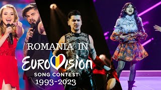 EUROVISION THROUGH TIME ETT  All Songs ROMANIA 1993  2023  Recap and Ranking [upl. by Trenna]