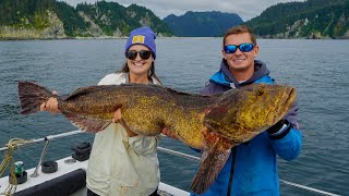 GIANT LINGCOD Catch Clean amp Cook Alaska Fishing [upl. by Zacks794]