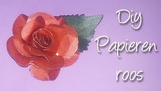 DIY Hoe maak je een papieren roos Simpel en snel How to Paper rose [upl. by Yniffit467]