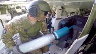 M1A2 Main Battle Tank Firing Main Gun  Interior View [upl. by Rasmussen239]