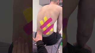 Kinesiology Taping for Lower back Quadratus Lumborum amp Sacroiliac Joint [upl. by Ribak]