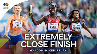 Thrilling finish in the 4x400m mixed relay final  World Athletics Championships Oregon 2022 [upl. by Negriv]