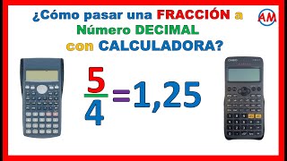 De FRACCIÓN a DECIMAL con calculadora  Super fácil [upl. by Drolyag]