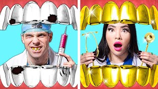 Rich Doctor Vs Broke Doctor Funny Dental Adventure amp Crazy Situations by Crafty Hacks [upl. by Denton]