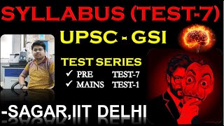 TEST 7 PREMINARILY TEST 1 MAINS  UPSC COMBINED GEO SCIENTISTS SAGAR BHOWMICK IITAN CHEMISTRY [upl. by Izmar]