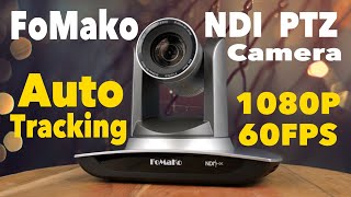 Fomako NDI PTZ Camera with Auto Tracking  Setup Test Review [upl. by Odranreb]