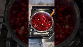 Bourbon Cranberry Sauce cranberrysauce cranberry thanksgiving thanksgivingrecipe holidays [upl. by Bultman424]