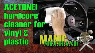 How To Use Acetone To Clean Interior of Excessive Vinyl Protectant Episode 15 Manic Mechanic [upl. by Aniakudo]