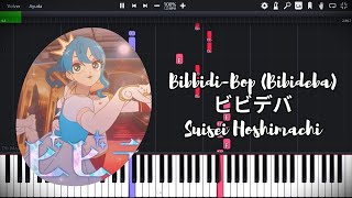 BibbidiBop Bibideba ビビデバ  Suisei Hoshimachi PIANO TUTORIAL SHEET  MIDI EN LA DESCRIPCIÓN [upl. by Steen]