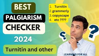 Top 10 PLAGIARISM checker online  Turnitin and other checkers details [upl. by Kaehpos]