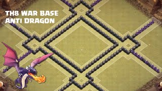 Clash of Clans  Th8 war base  Anti 3 star Anti  hogs  Anti  dragons  defense clip [upl. by Ariane]