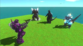 Toxic Gundam Robot Vs Kaiju Universe Godzilla 2014  Animal Revolt Battle Simulator [upl. by Misty]