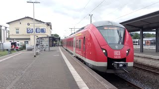 DB BR 1440 Alstom Coradia Continental train ride between Aachen Schanz and Kohlscheid Germany [upl. by Oludoet266]