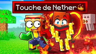 Minecraft mais tout ce que je touche devient le NETHER [upl. by Sulohcin770]