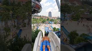 Uphill Water Slide  Downhill Waterslide  Waterpark Fun waterslide shortsfeed waterparkfun [upl. by Dang283]