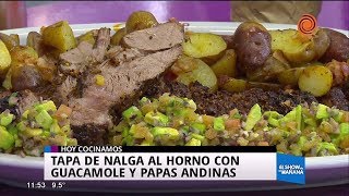 Tapa de nalga al horno con guacamole y papas andinas [upl. by Acirea]