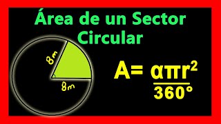 ✅👉 Area de un Sector Circular ✅ Como sacar el Area de un Sector Circular [upl. by Calia]