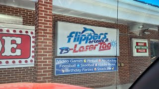 Flippers Arcade amp Laser Tag  Grandy North Carolina Vlog [upl. by Zischke]