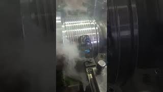 Square thread lathe operation shortvideo youtubeshorts [upl. by Ahtelahs]