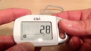 CSX P361 Walking Pedometer  Video 1 of 2  Setup [upl. by Larentia664]