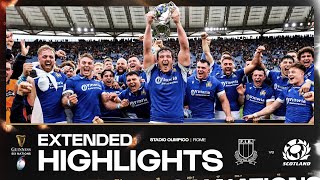 HISTORIC WIN 🇮🇹  EXTENDED HIGHLIGHTS  ITALY V SCOTLAND  2024 GUINNESS MENS SIX NATIONS RUGBY [upl. by Annaira405]