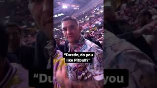 Does Dustin Poirier like Pitbull 🤔 [upl. by Amanda]