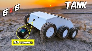 How to Make 6×6 offRoad Camera Robot Car  RC Tank with HD camera  WiFi Controlled Robot Car [upl. by Eidualc]